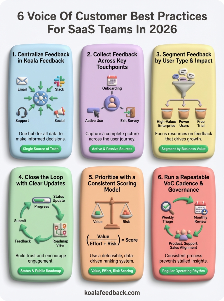 voice of customer best practices infographic