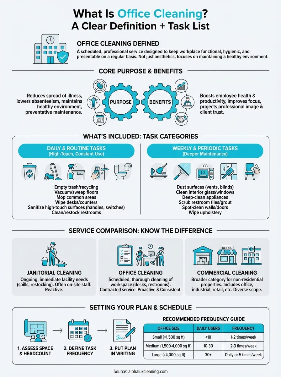 what is office cleaning infographic