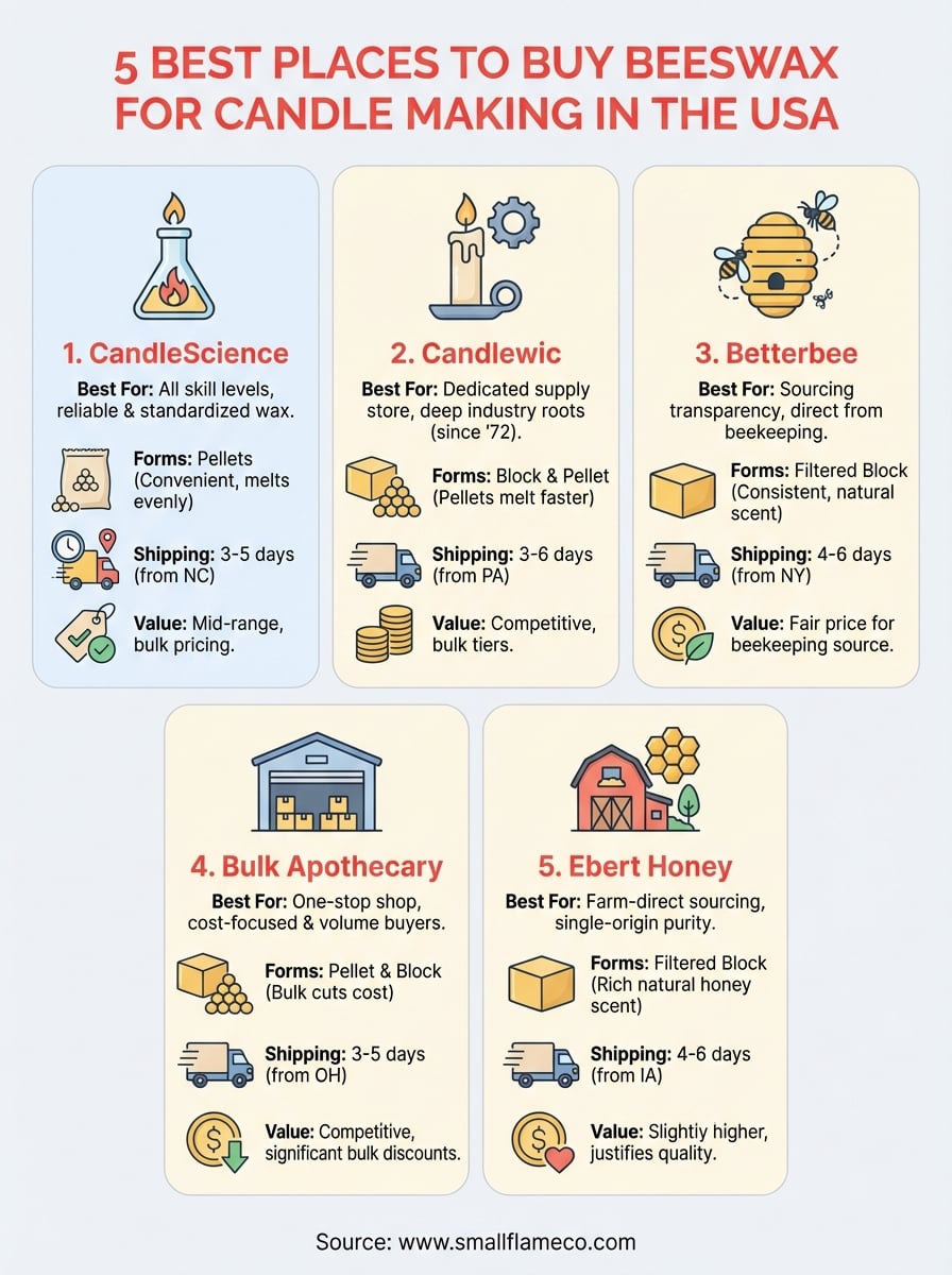 buy beeswax for candle making infographic