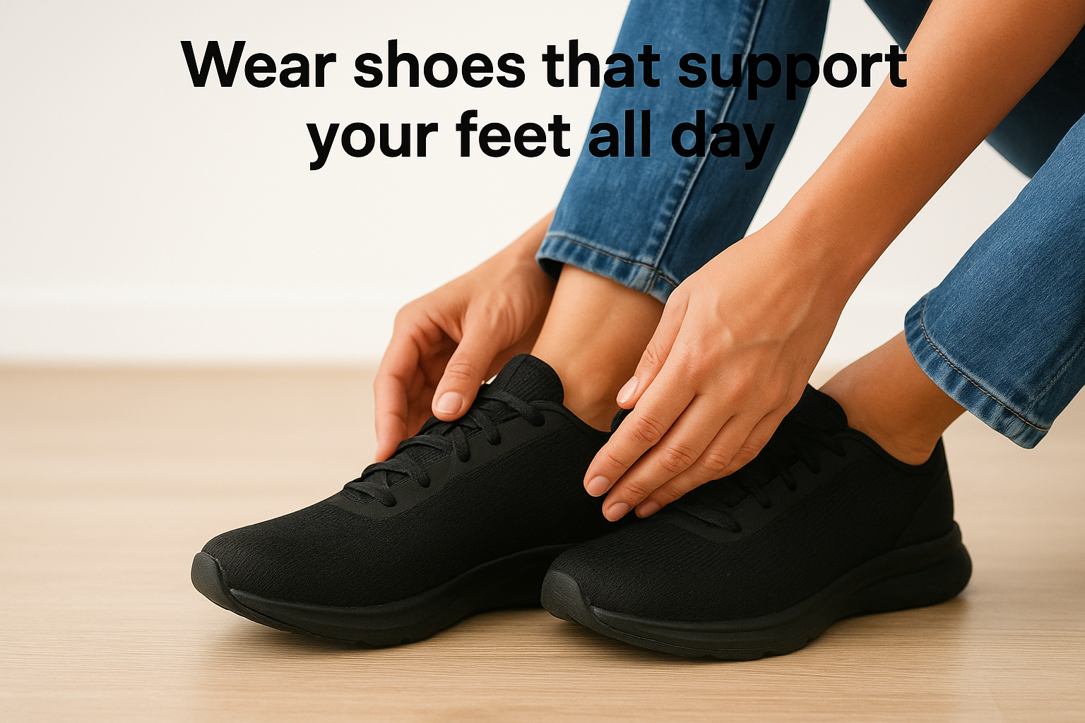 3. Wear shoes that support your feet all day