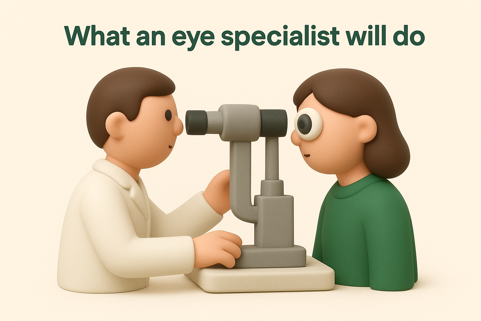 What an eye specialist will do