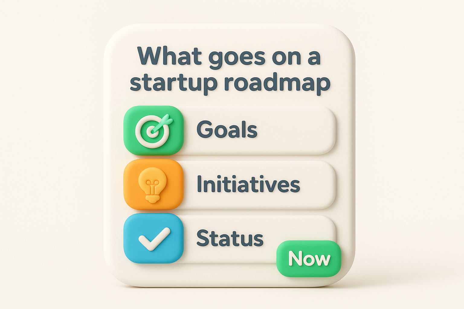 What goes on a startup roadmap