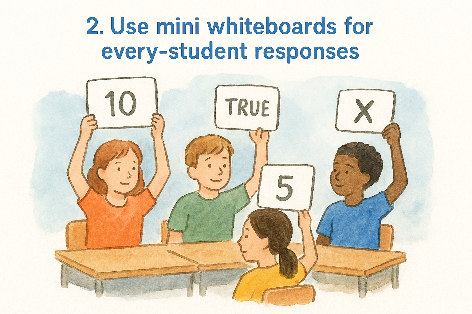 2. Use mini whiteboards for every-student responses