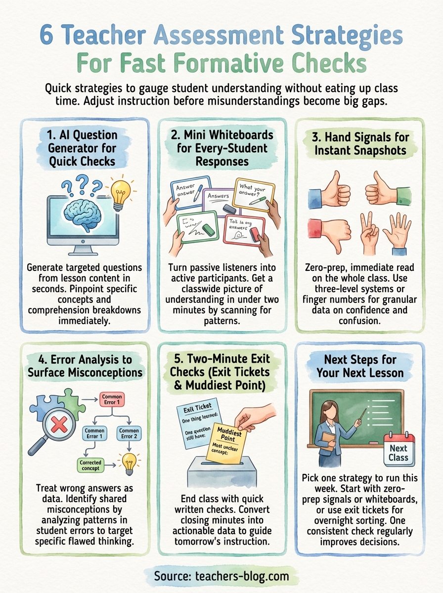teacher assessment strategies infographic