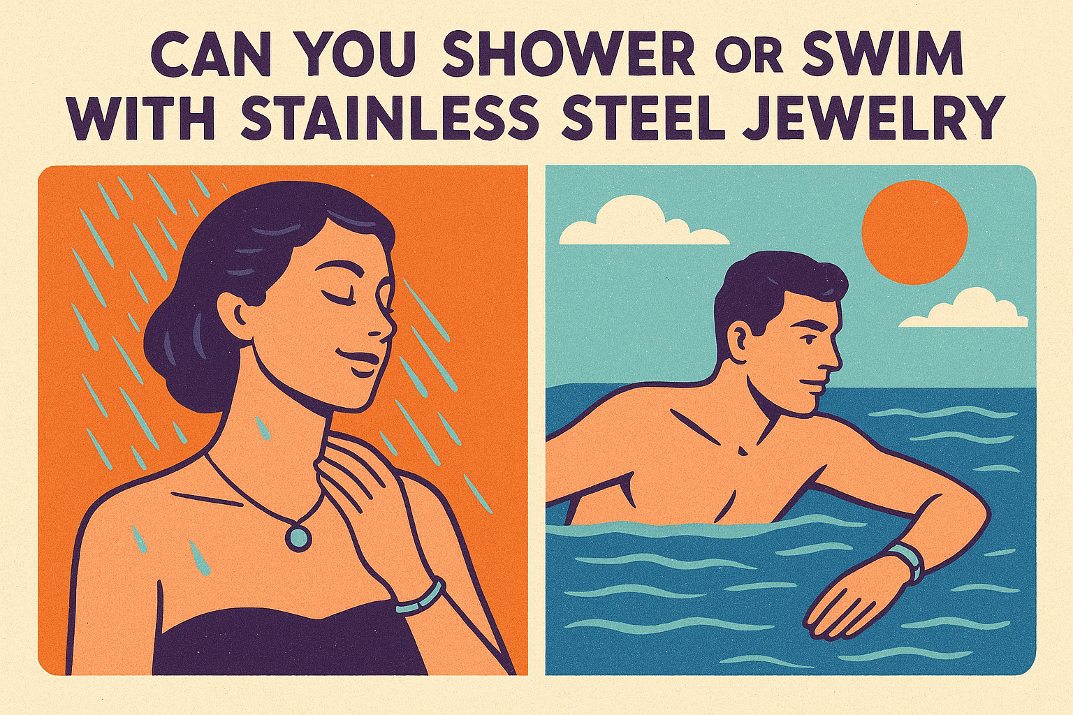 Can you shower or swim with stainless steel jewelry
