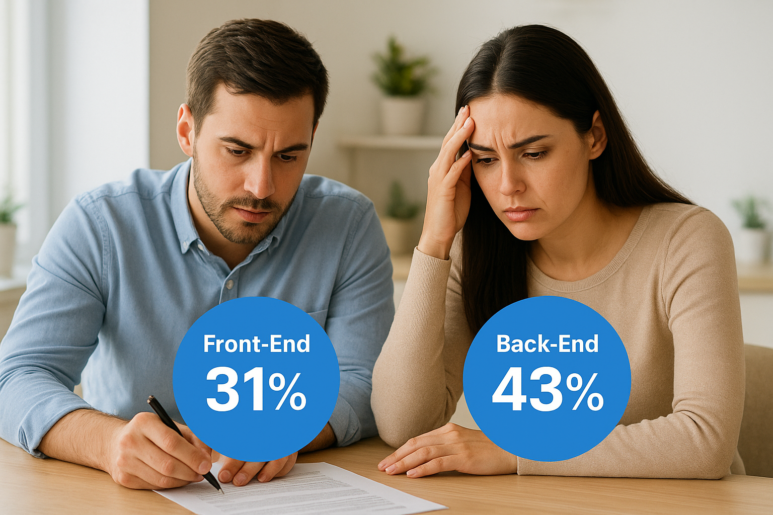 The two debt-to-income ratios FHA uses