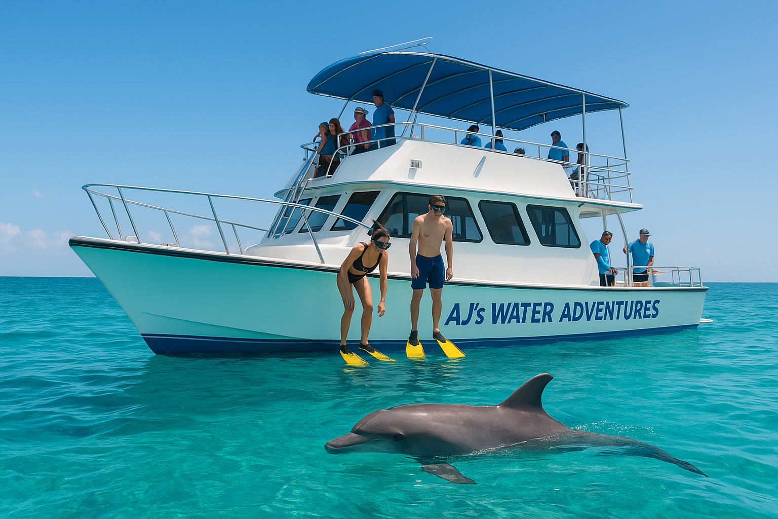 4. AJ's Water Adventures snorkel and dolphin cruise