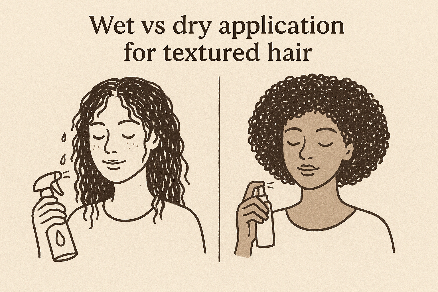 Wet vs dry application for textured hair