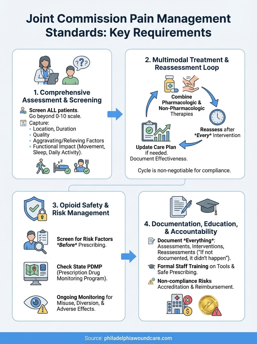 joint commission pain management standards infographic