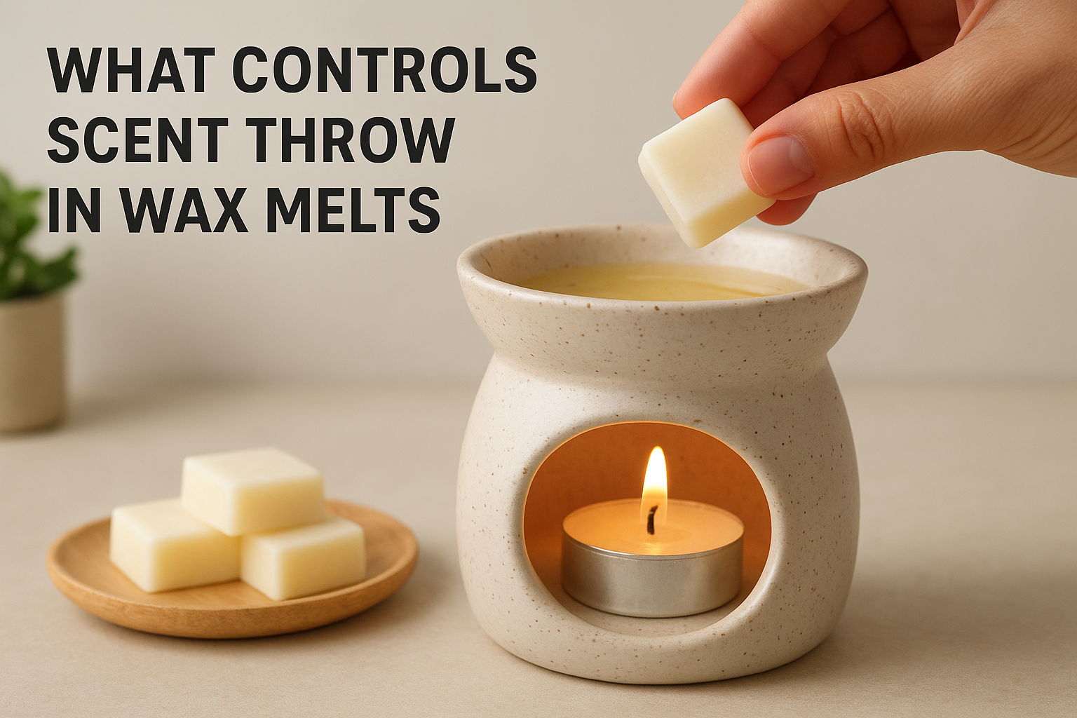 What controls scent throw in wax melts