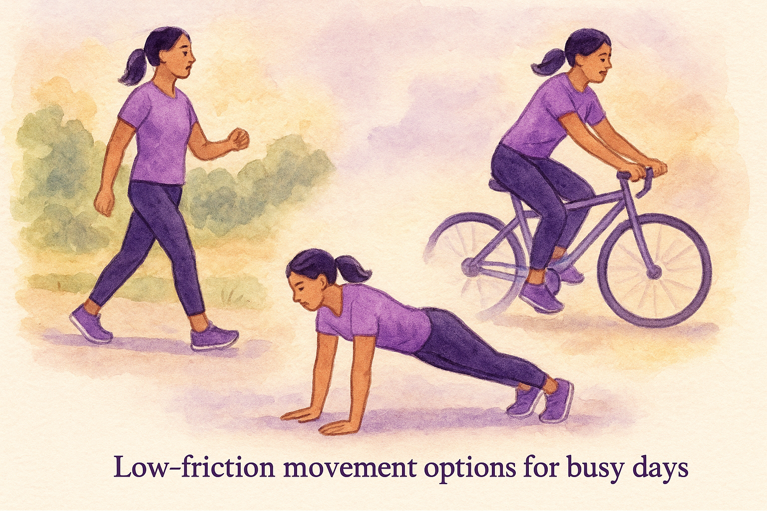Low-friction movement options for busy days