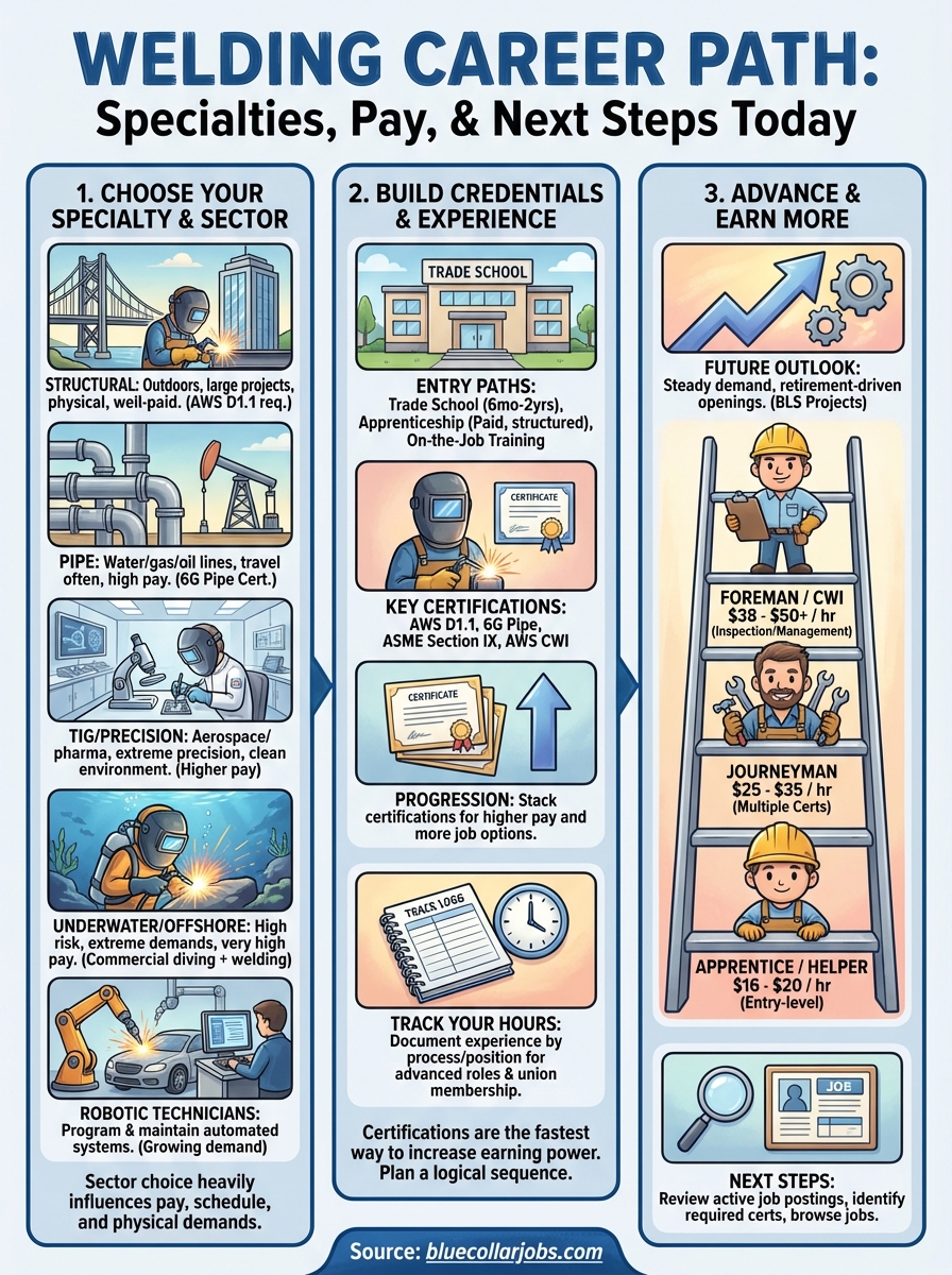 welding career path infographic