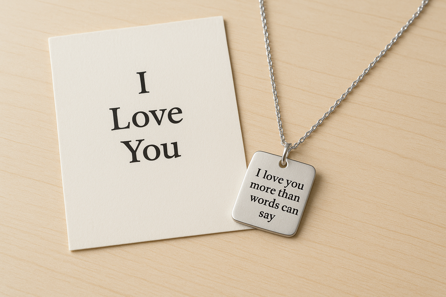 1. A message card necklace from Desert Deals Supply