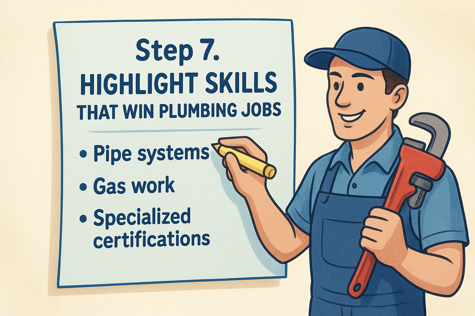Step 7. Highlight skills that win plumbing jobs