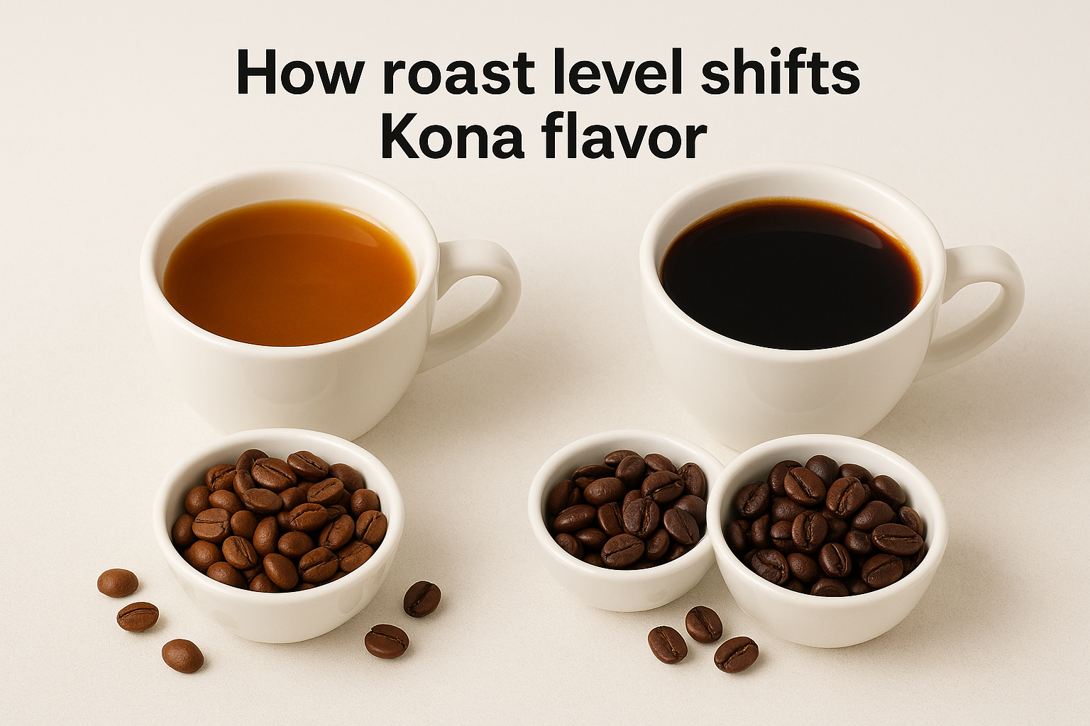 How roast level shifts Kona flavor