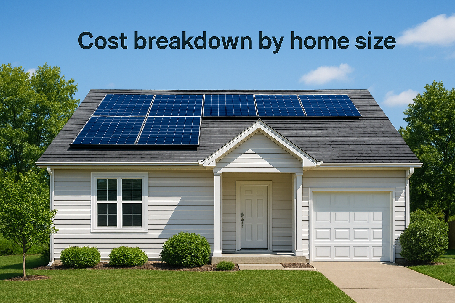 Cost breakdown by home size