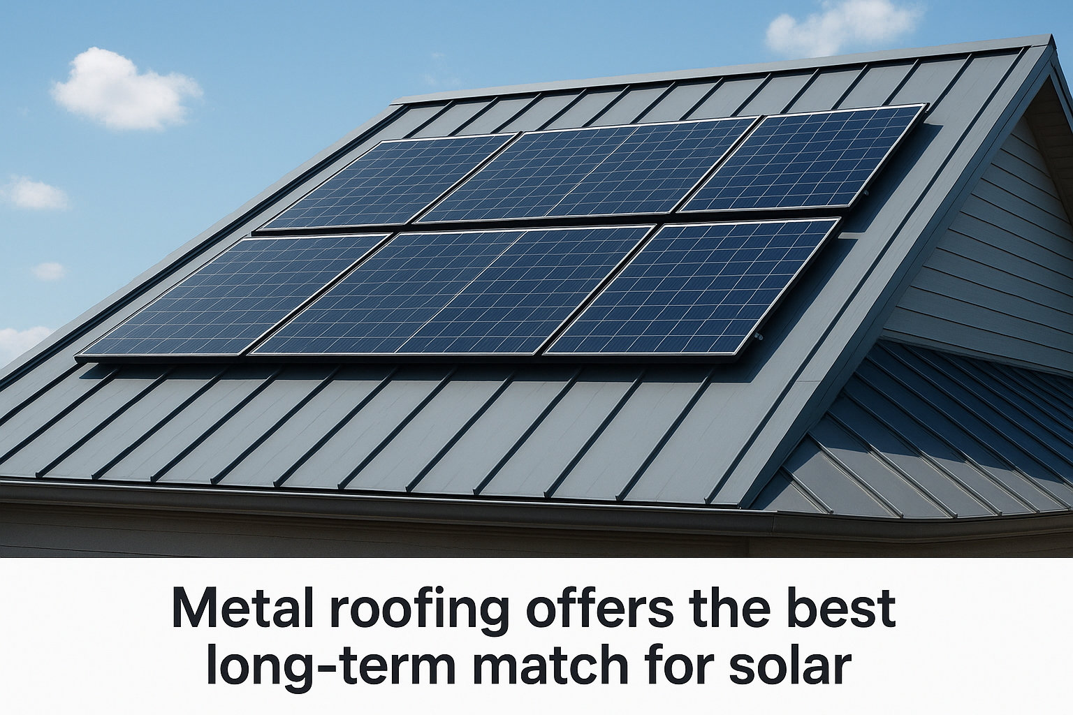 Metal roofing offers the best long-term match for solar