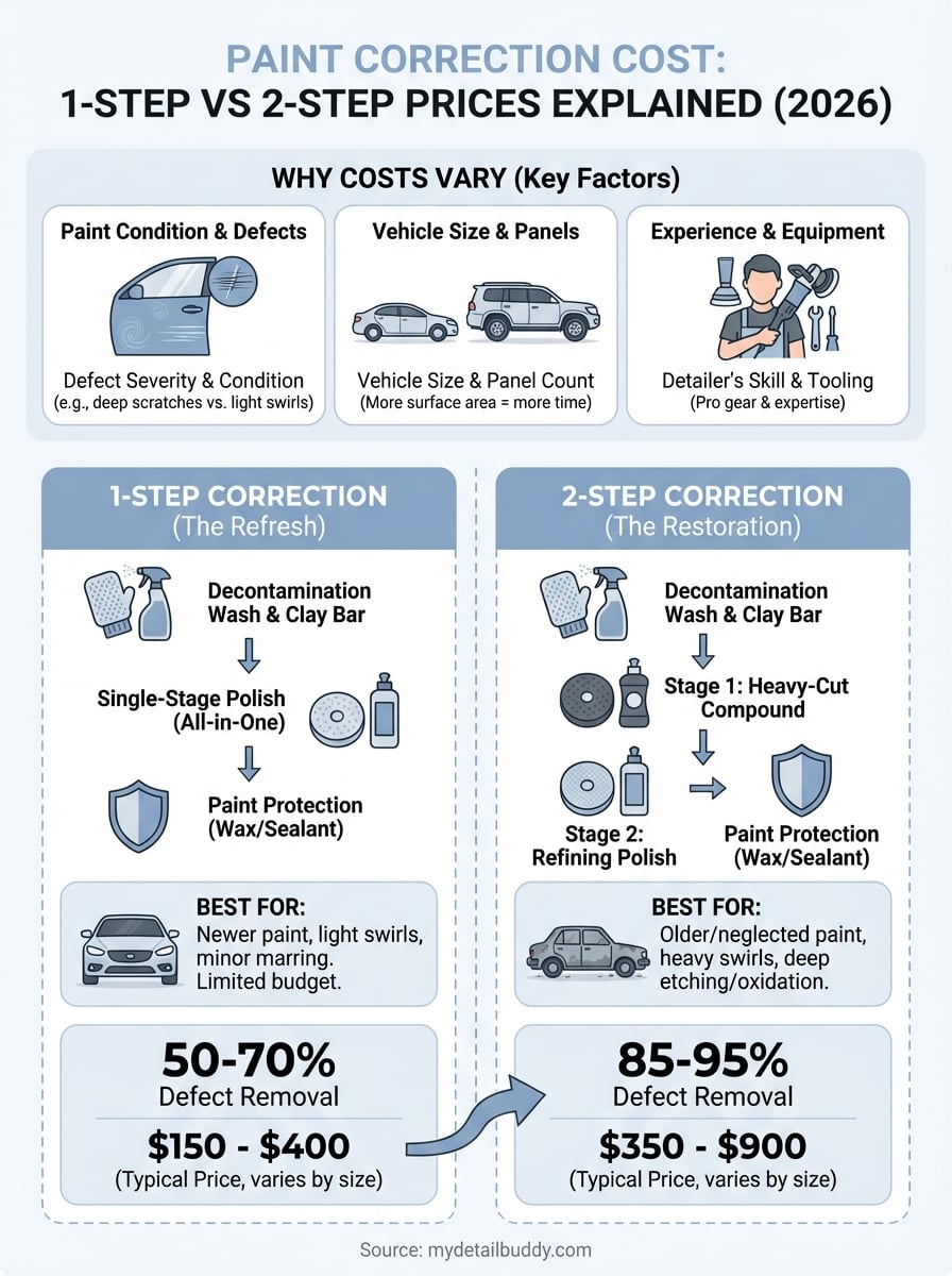 paint correction cost infographic