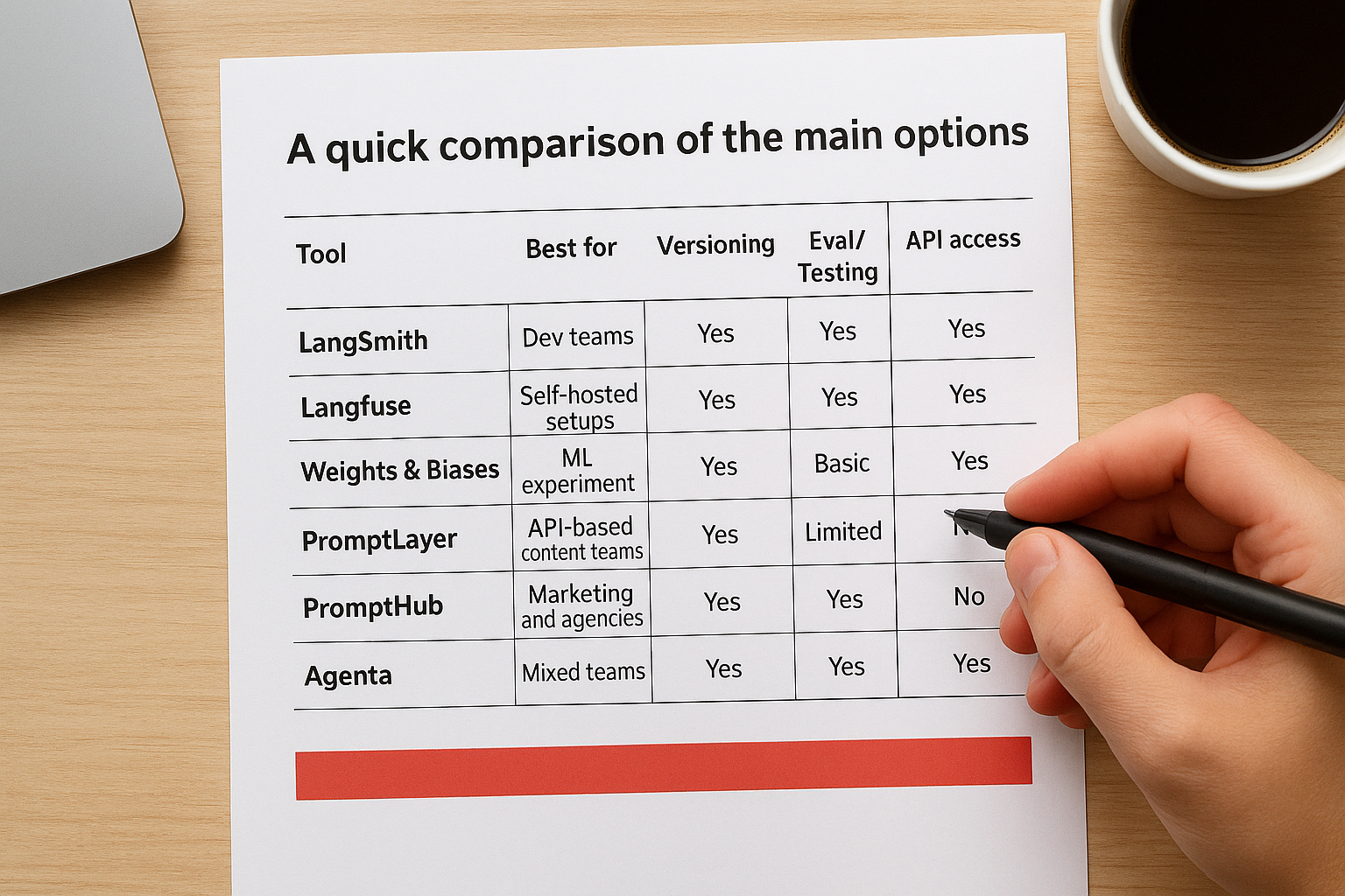 A quick comparison of the main options