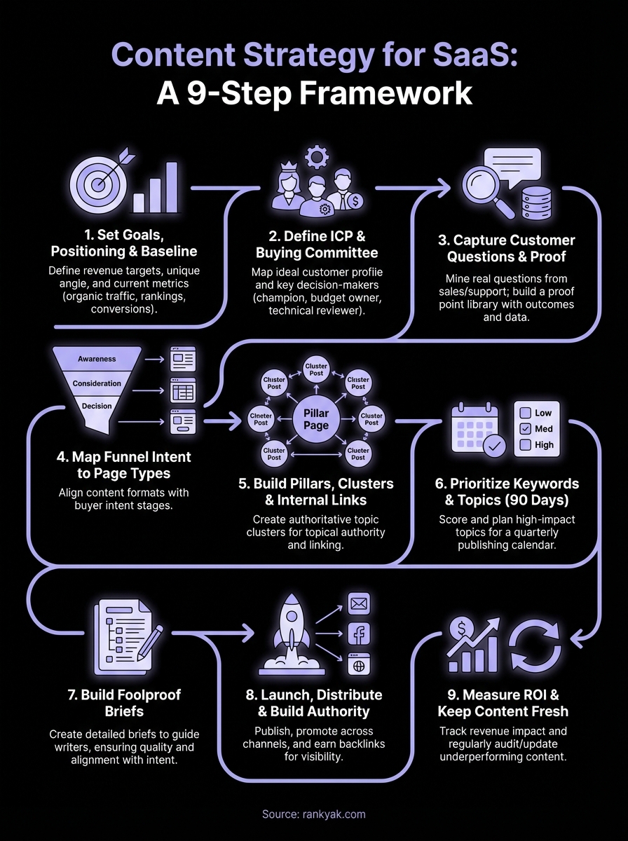 content strategy for saas infographic