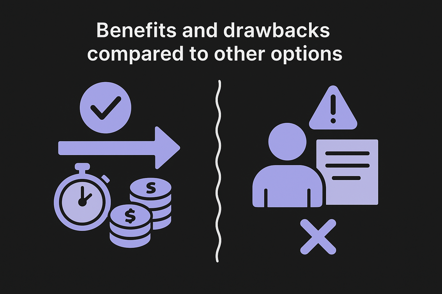 Benefits and drawbacks compared to other options