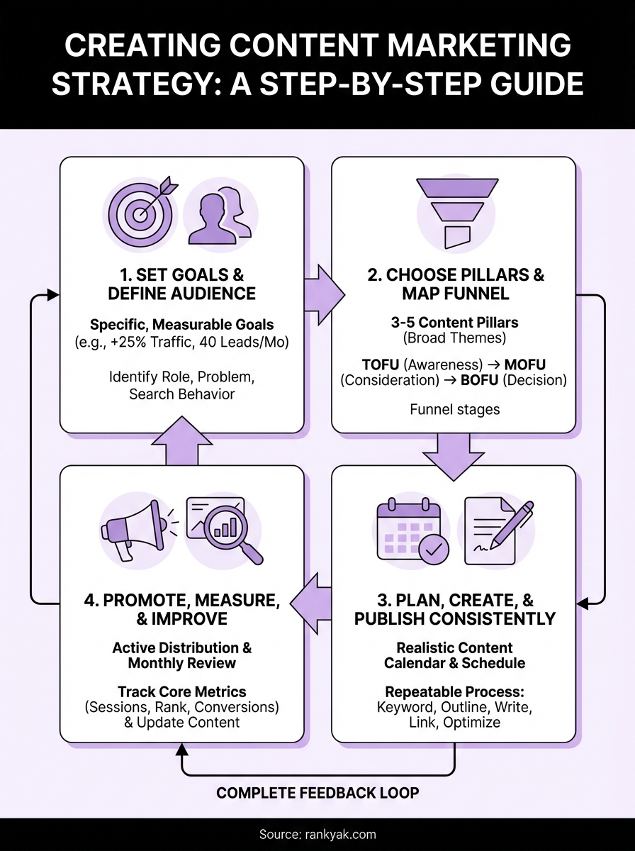 creating content marketing strategy infographic