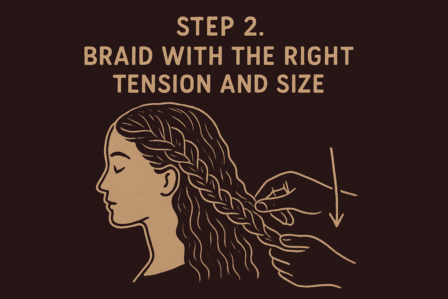 Step 2. Braid with the right tension and size