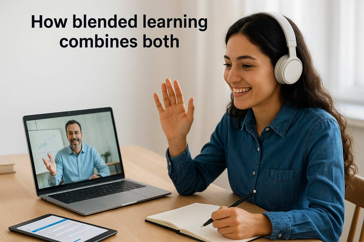 How blended learning combines both