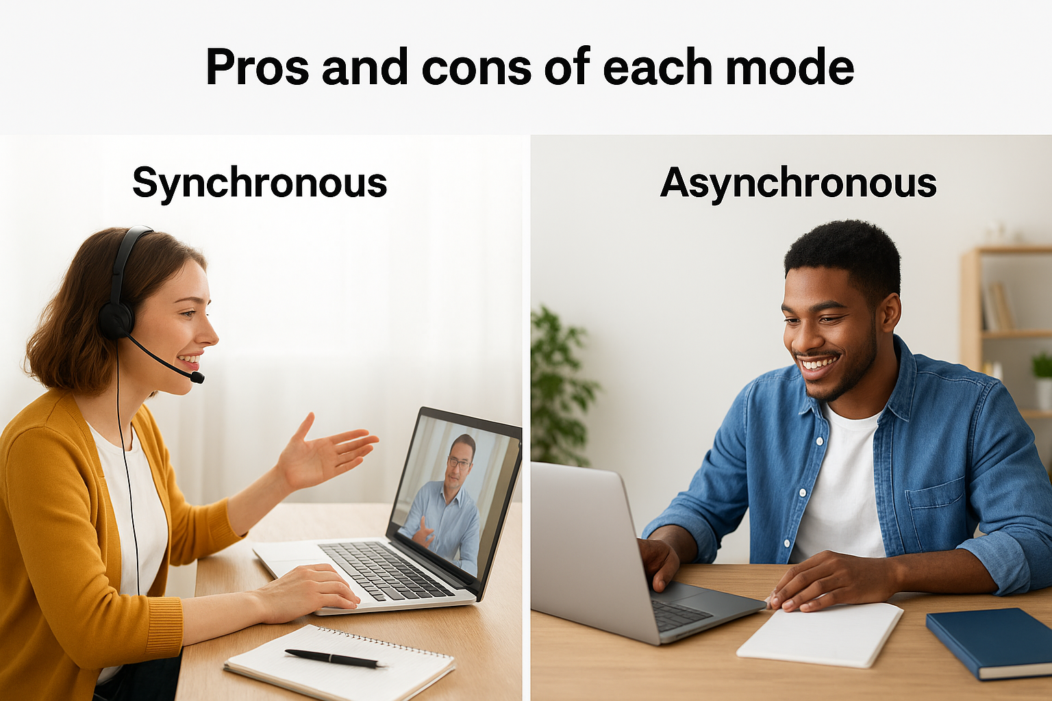 Pros and cons of each mode