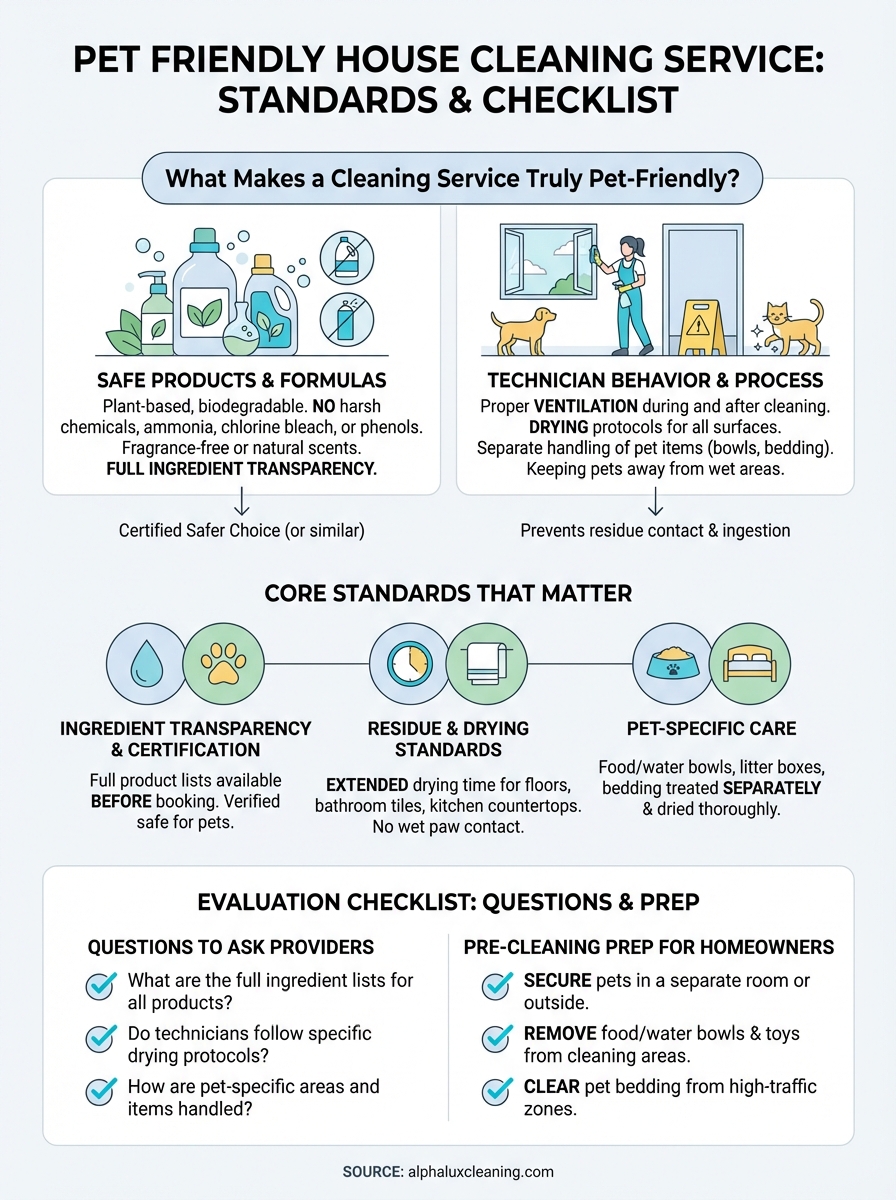 pet friendly house cleaning service infographic