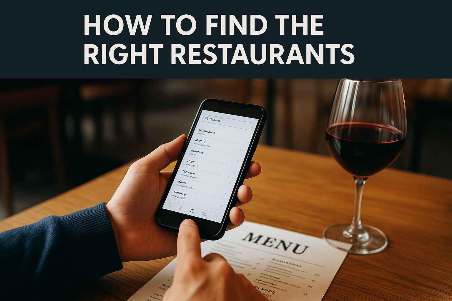 How to find the right restaurants
