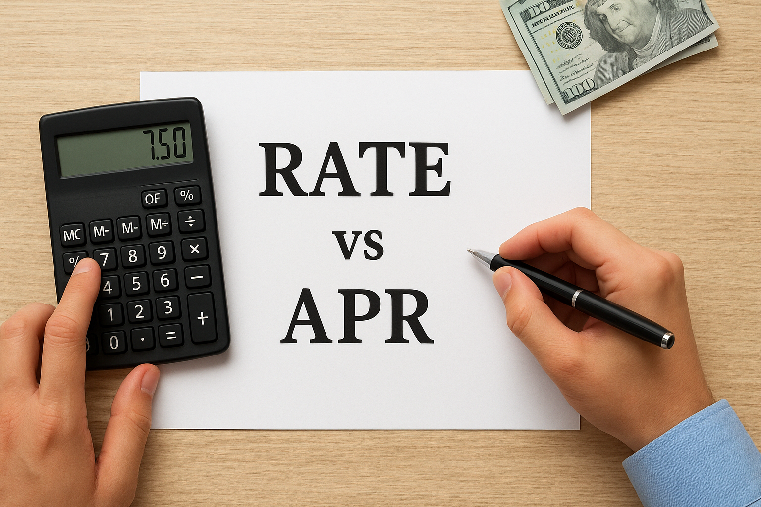 Understand the difference between rate and APR