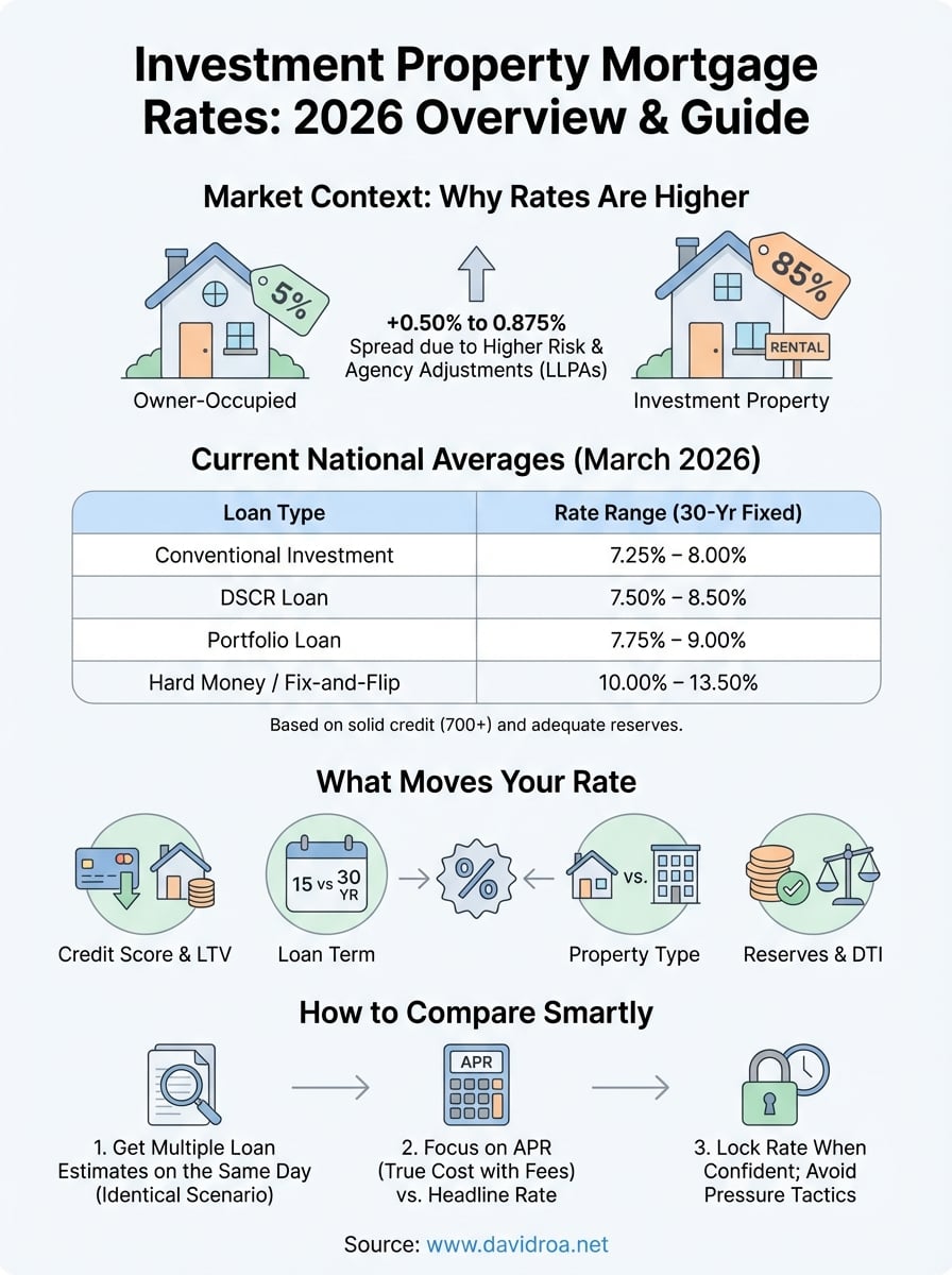 investment property mortgage rates today infographic