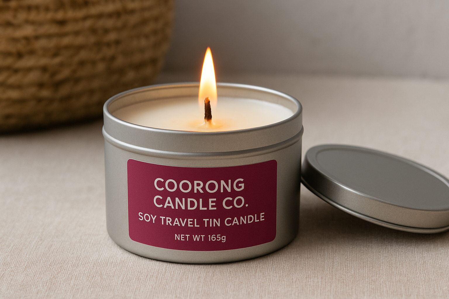 1. Coorong Candle Co. soy travel tin candle