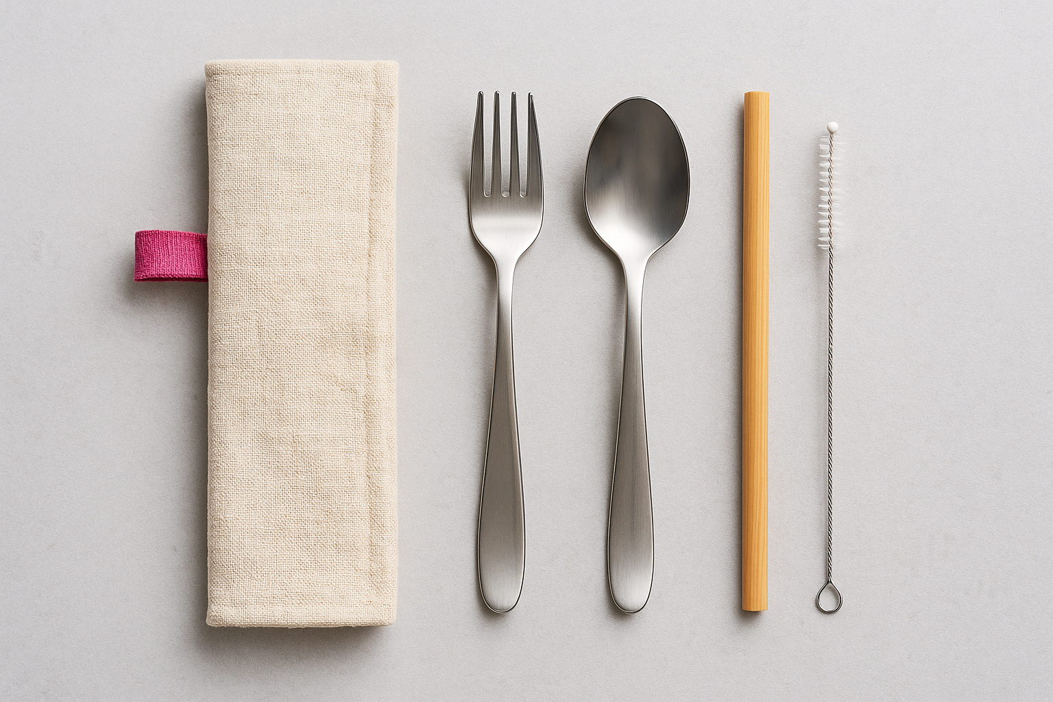 6. Reusable cutlery and straw kit