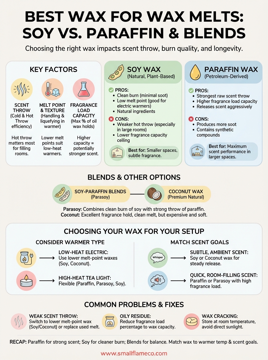what is the best wax for wax melts infographic