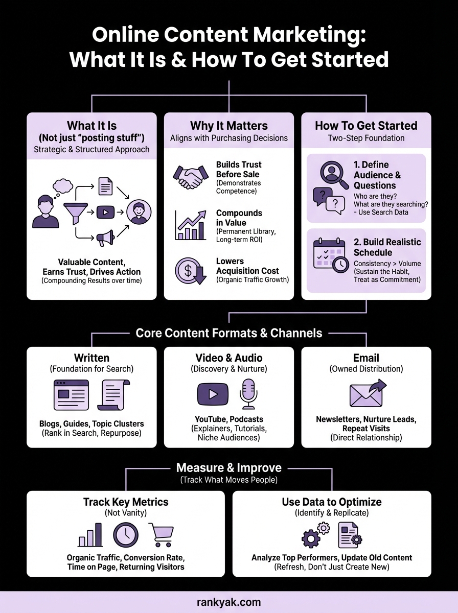 online content marketing infographic
