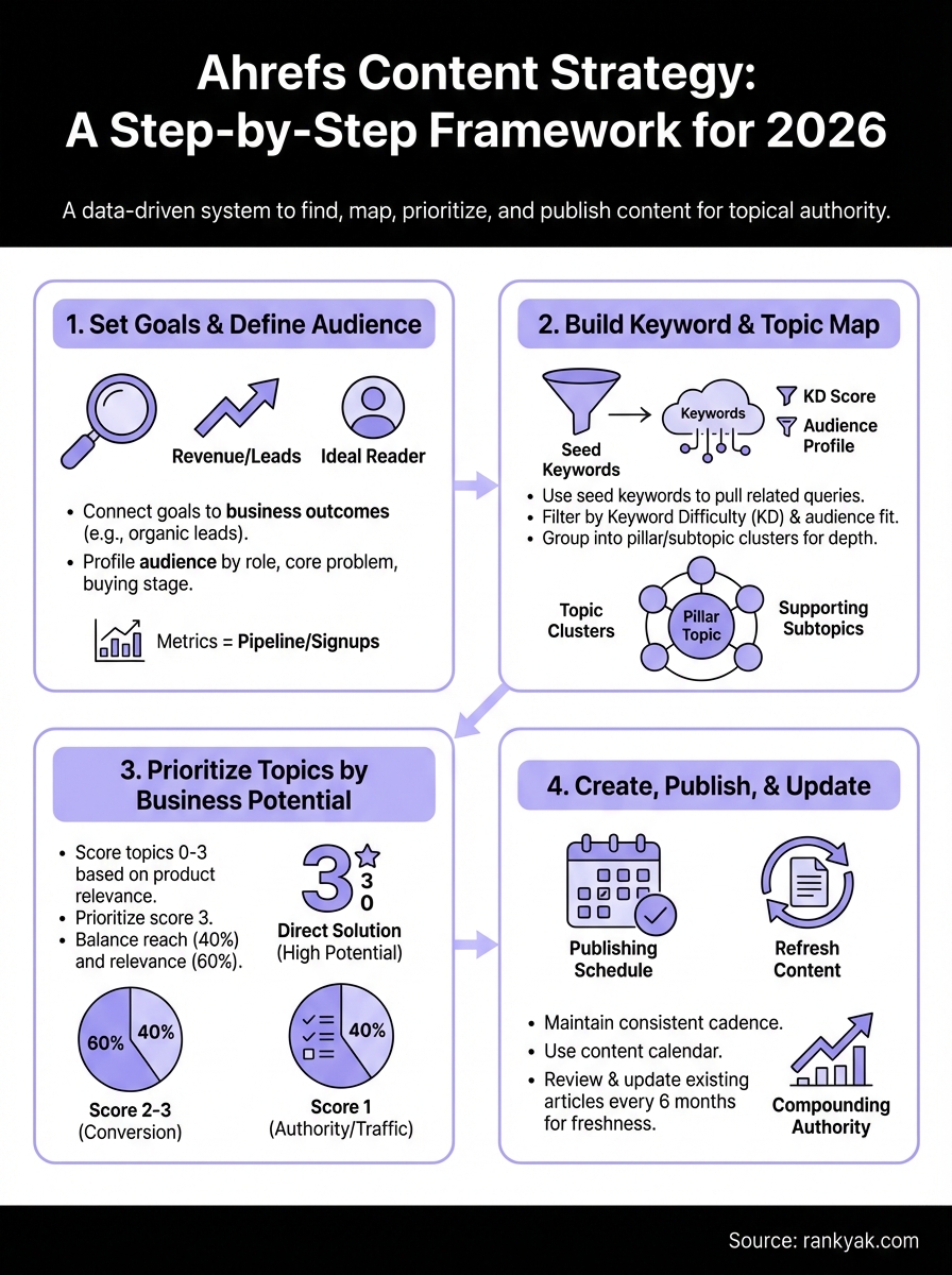 ahrefs content strategy infographic