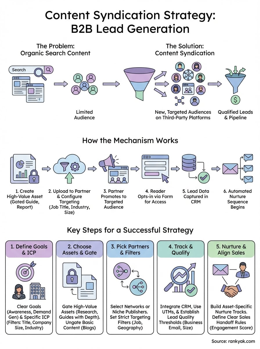 content syndication strategy infographic