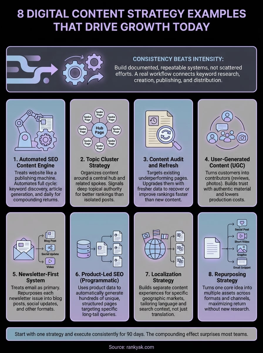 digital content strategy examples infographic
