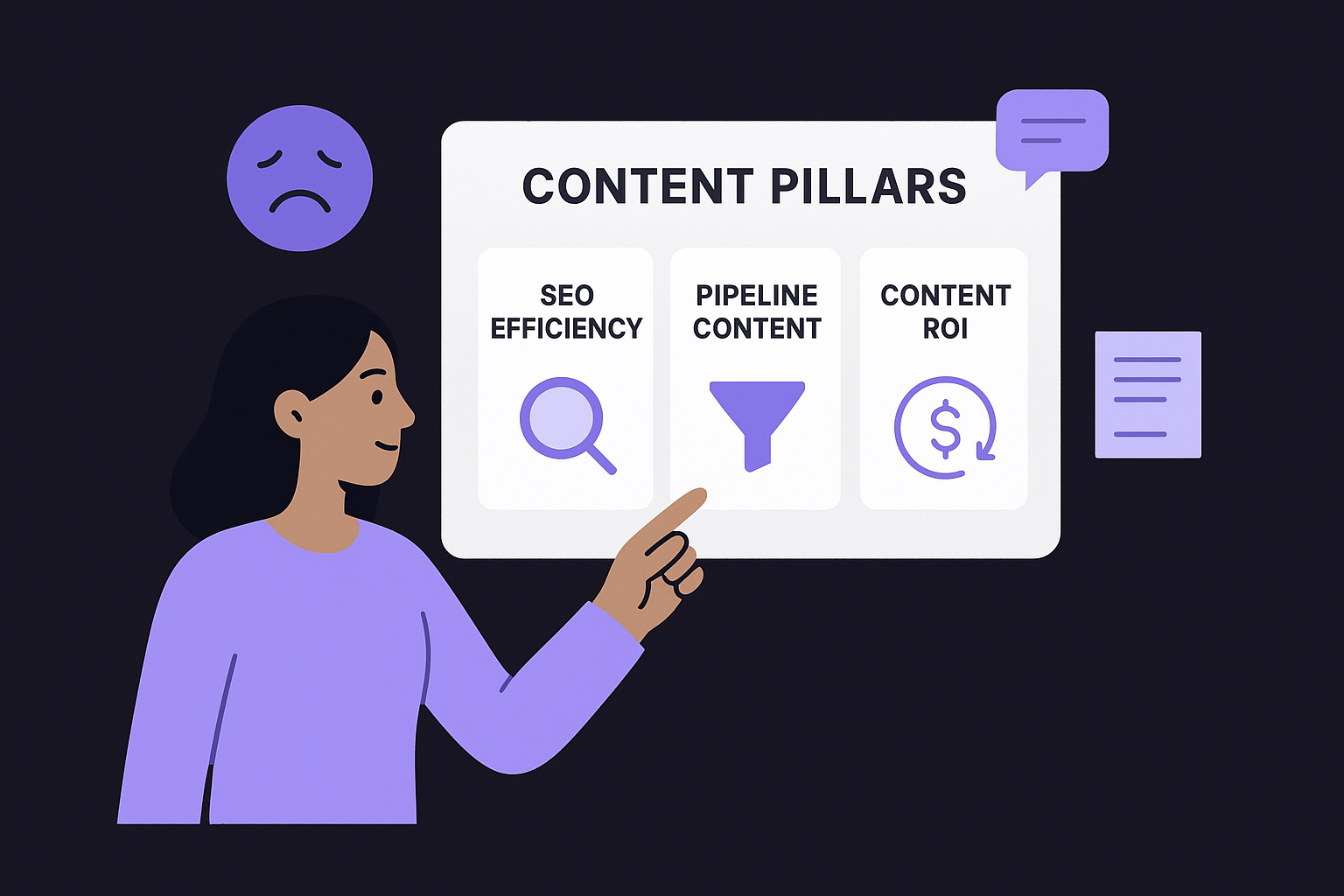 Define your content pillars around buyer pain points