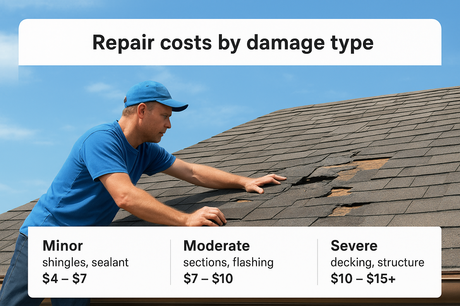Repair costs by damage type
