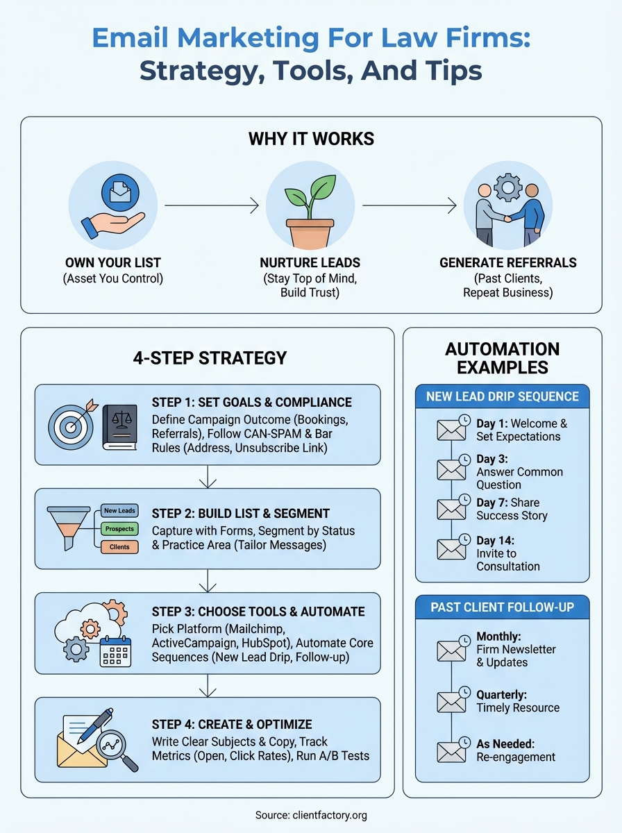 email marketing for law firms infographic