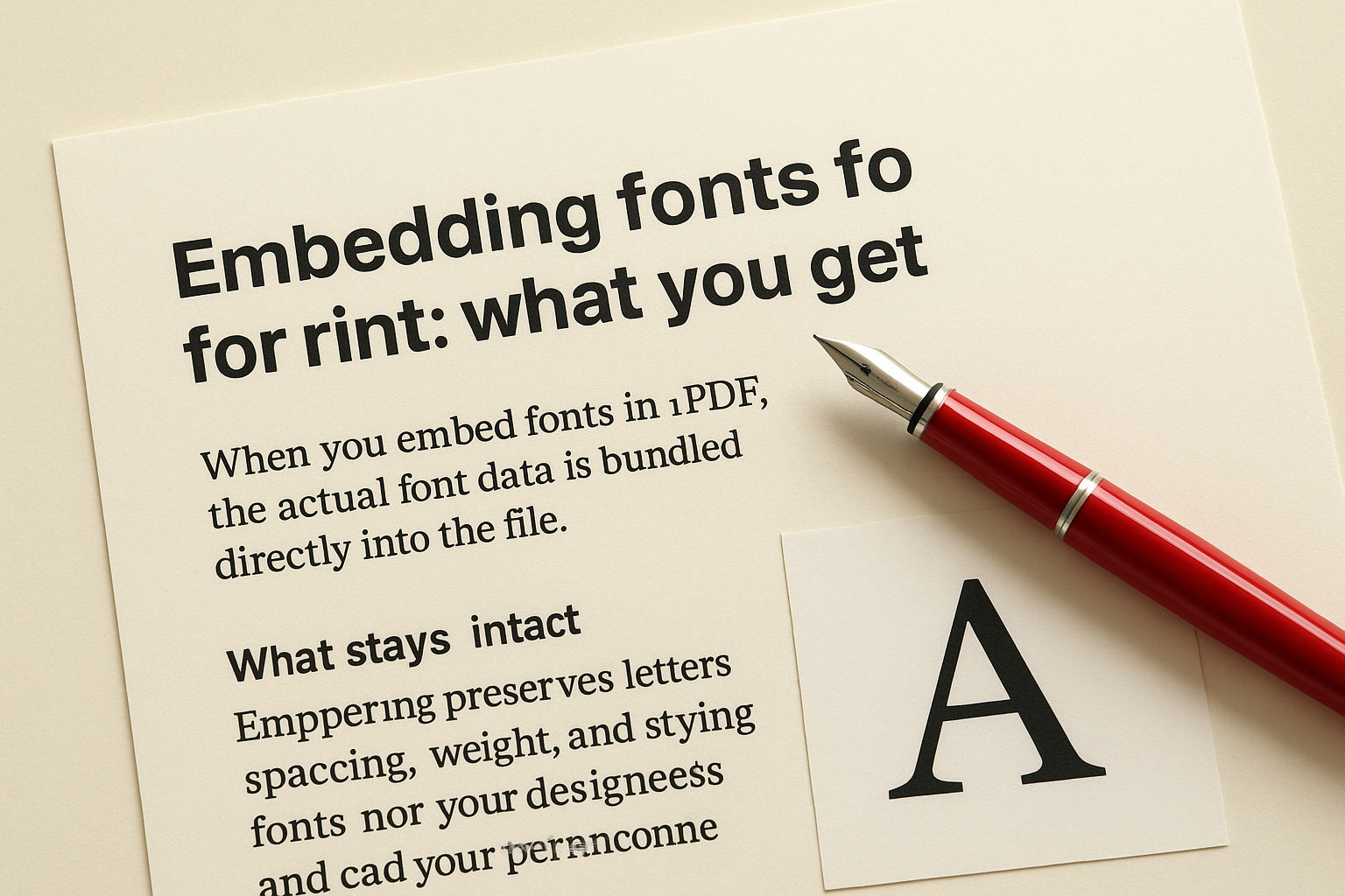 Embedding fonts for print: what you get