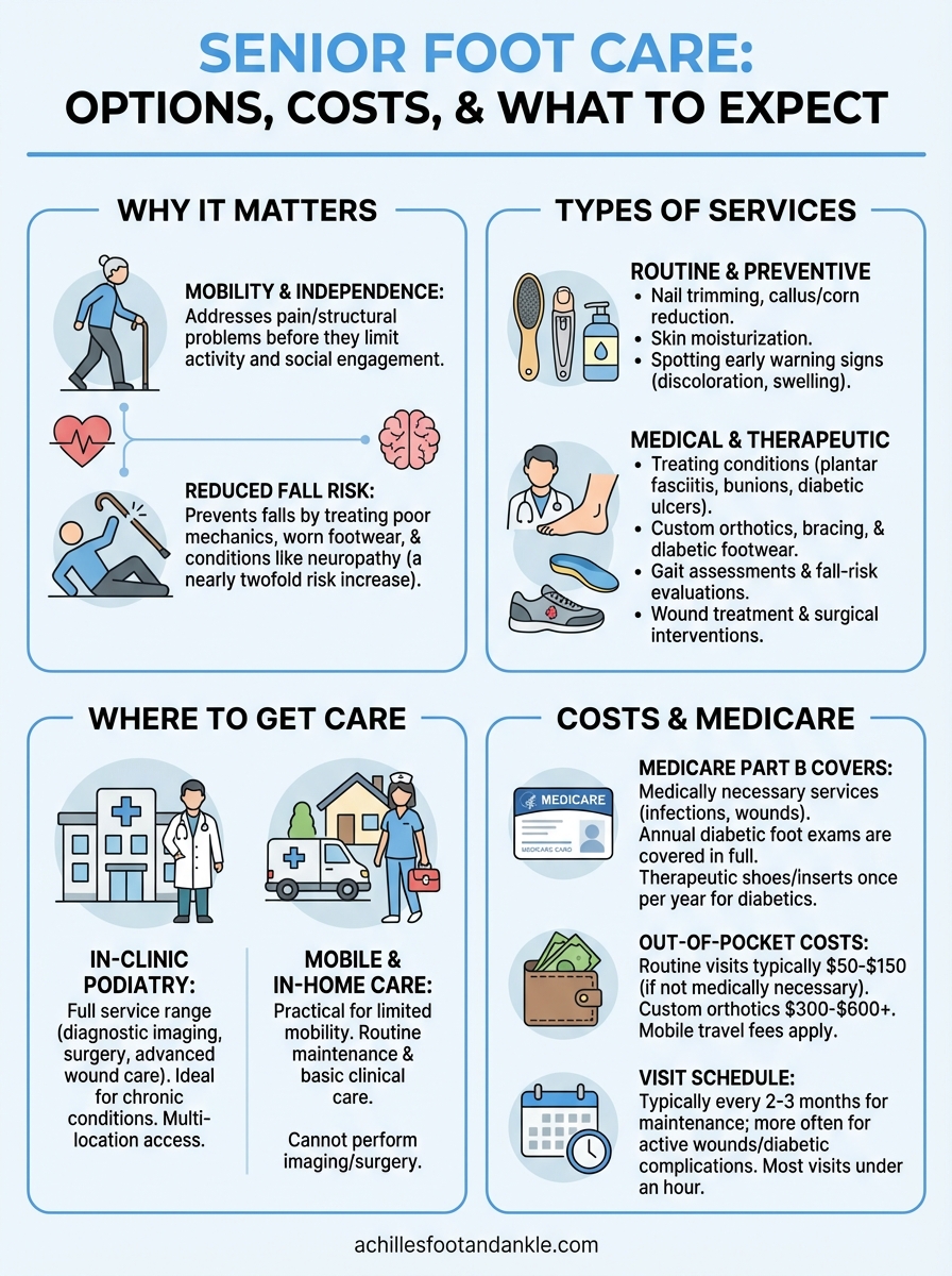 senior foot care services infographic