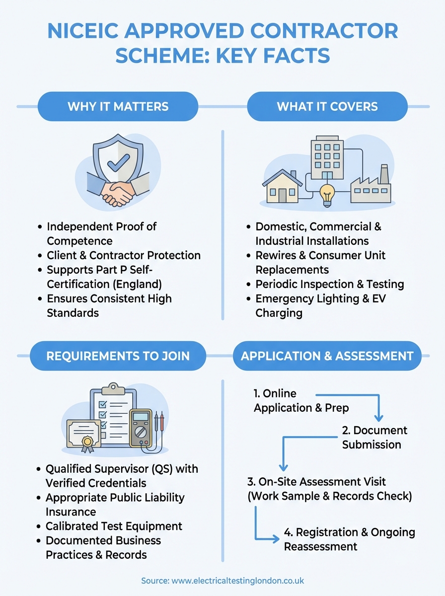 niceic approved contractor scheme infographic