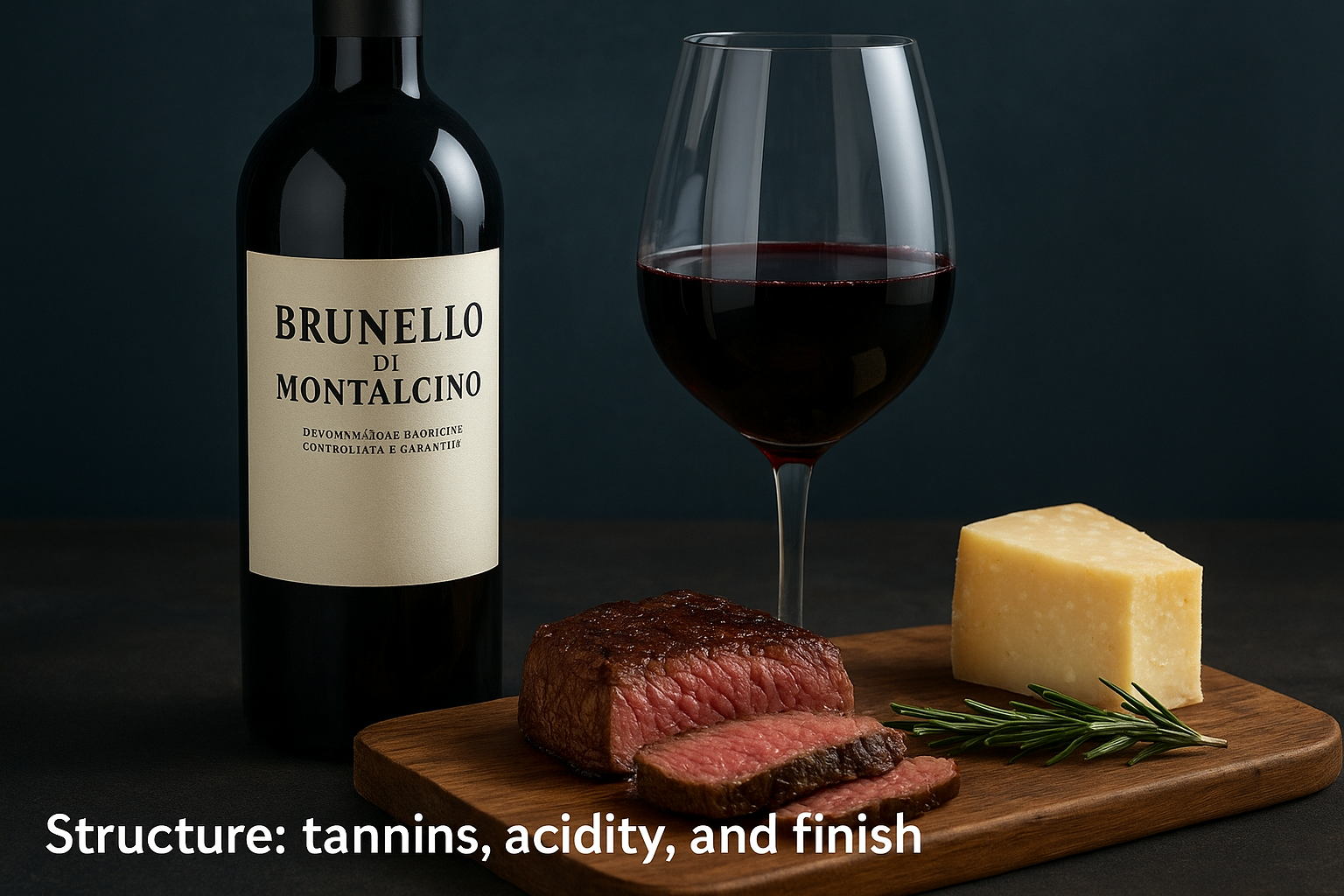 Structure: tannins, acidity, and finish