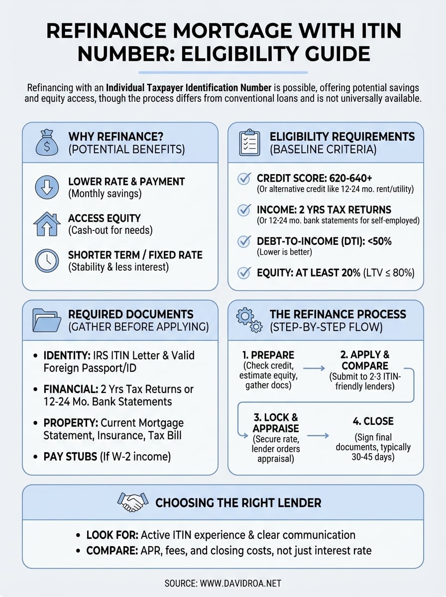 refinance mortgage with itin number infographic