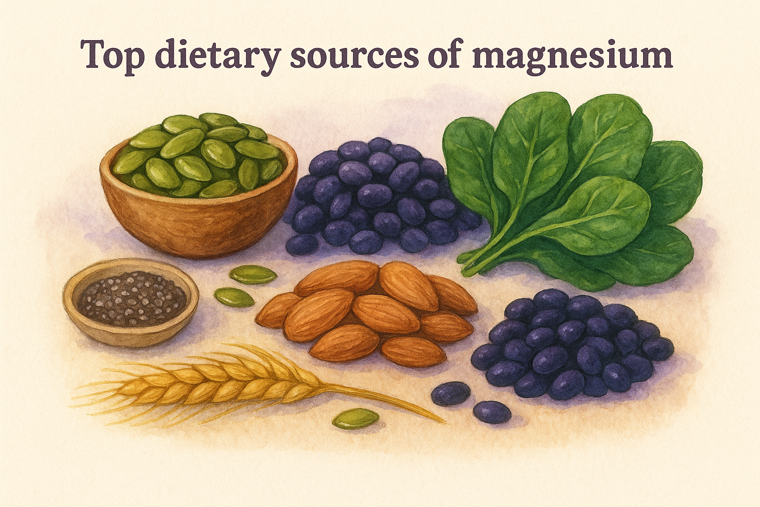 Top dietary sources of magnesium