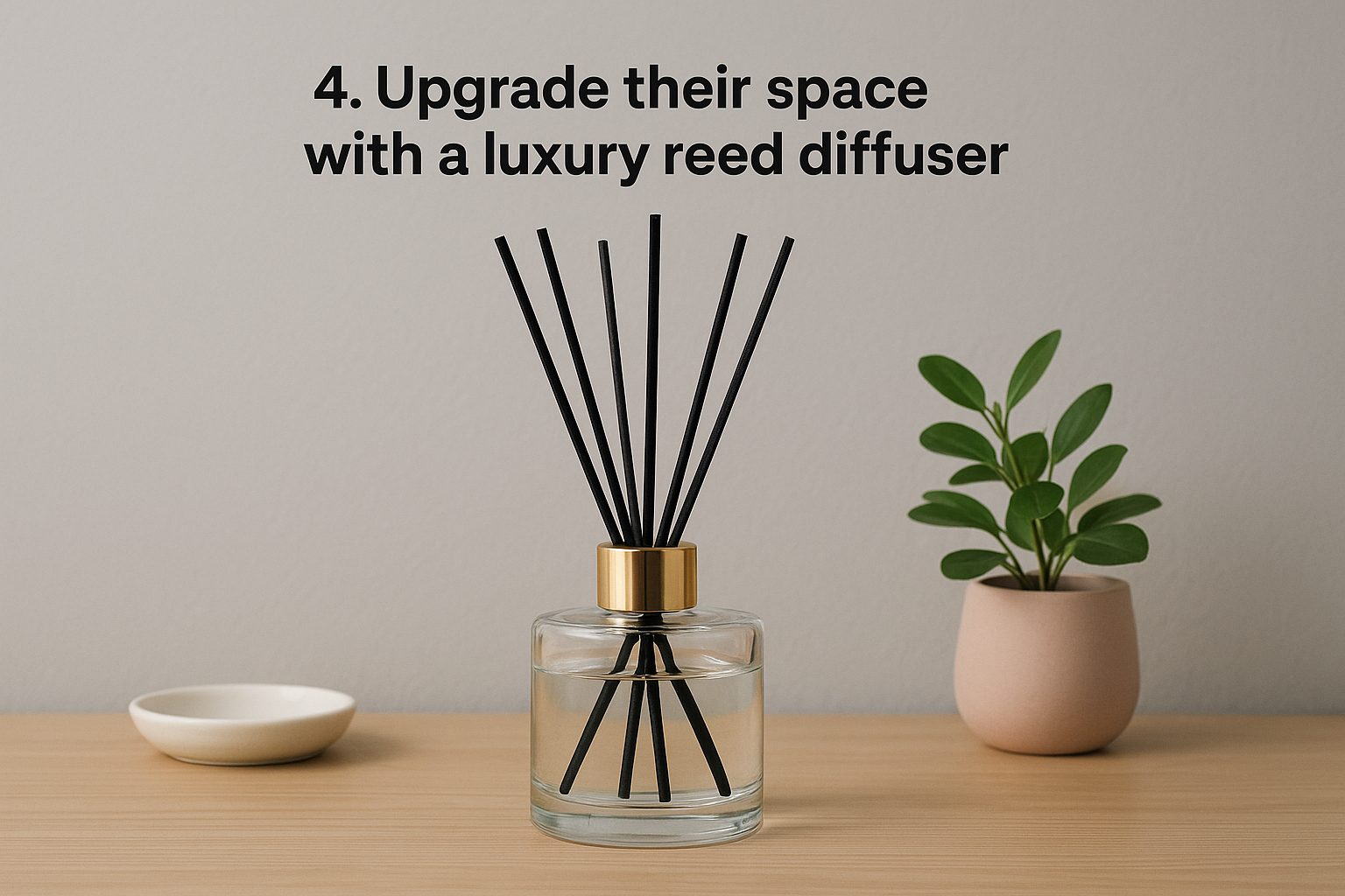 4. Upgrade their space with a luxury reed diffuser